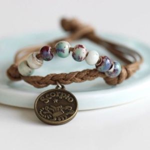 2 for8$ Scorpio Zodiac Boho Bracelet Hand-Woven